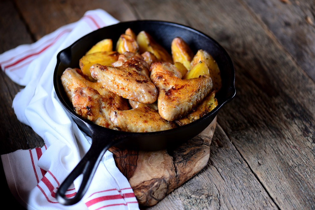 Maridaje de Carramimbre Roble y pollo con patatas