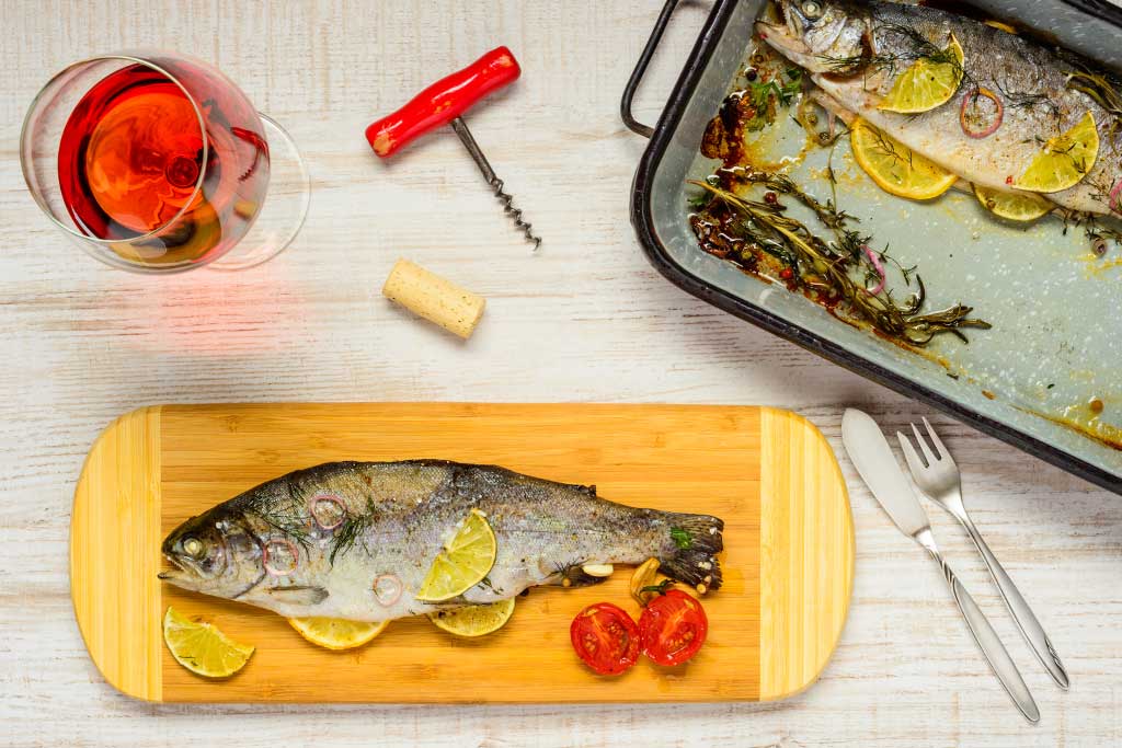 Maridaje Carramimbre Rosado y pescado