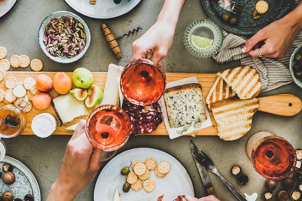 Maridaje Carramimbre Rosé y aperitivo